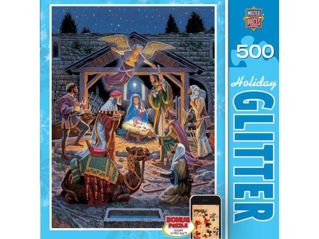 Holiday Glitter Holy Night 500 Piece Puzzle by Masterpieces Puzzle Co