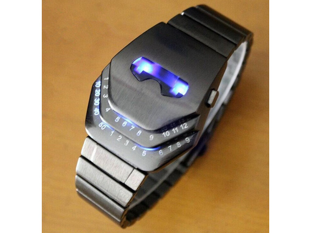 LED Electronic Watch new masked men Style Blue Light Shock-proof Alloy & Wrist Watch