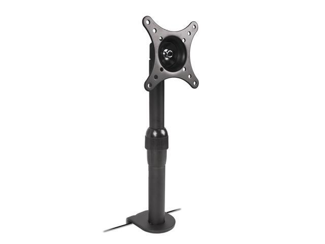 MonMount Single Monitor LCD Mount Fits up to 24' Displays Black C Clamp VESA 75 / 100 (LCD500S)