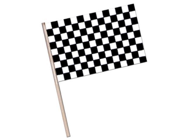 Beistle Plastic Checkered Flag Black/White 18/Pack (50977)