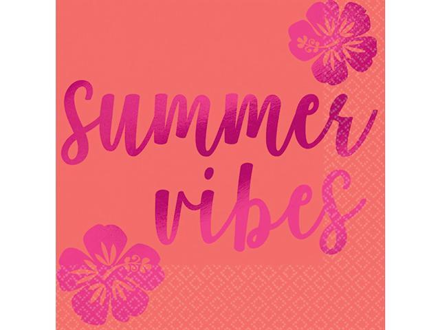 Amscan Summer Vibes Napkin 2-Ply Multicolor 64/Pack (50777705)
