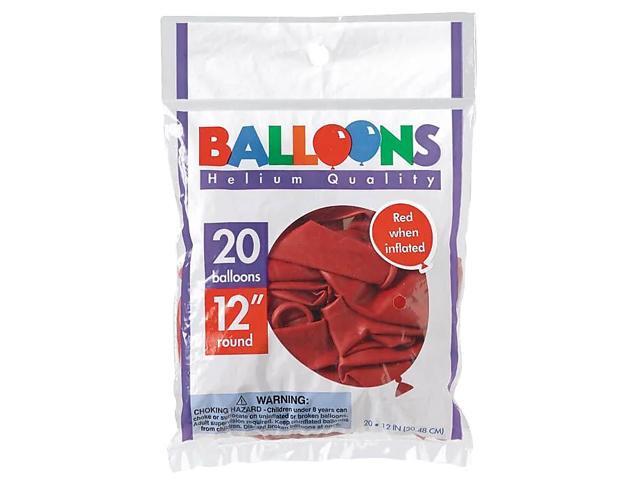 Amscan Solid Color Packaged Latex Balloons 12' Apple Red 18/Pack 15 Per Pack
