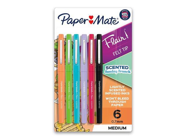 Paper Mate Flair Felt Pen, Bold Point, Assorted Ink, Dozen