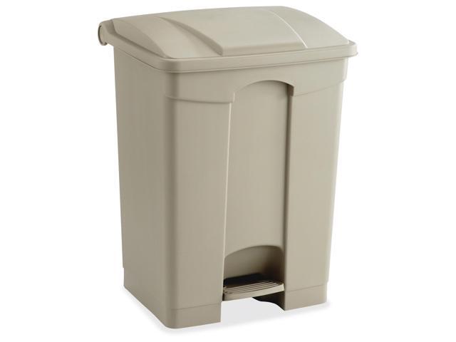 Large Capacity Plastic Step-On Receptacle 17gal Tan