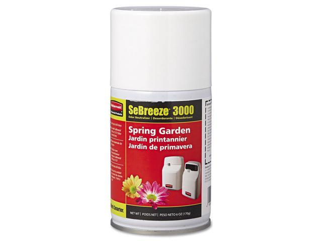 Rubbermaid Commercial 5138000000 SeBreeze Fragrance Can Refill Aerosol - 6000 ft - Spring Garden - 1 Each - Odor Neutralizer