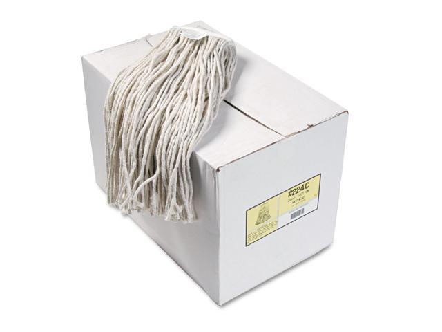 Boardwalk Premium Cut-End Wet Mop Heads Cotton 24oz White 12/Carton 224CCT