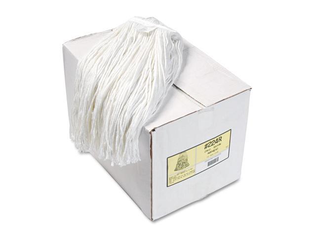 Boardwalk Premium Cut-End Wet Mop Heads Rayon 24oz White 12/Carton 224RCT