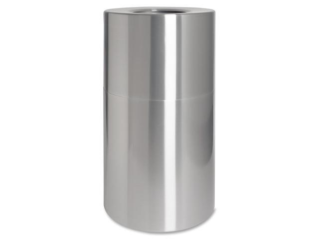 Genuine Joe Waste Receptacle Weather Resistant 35 Gal Aluminum 58893