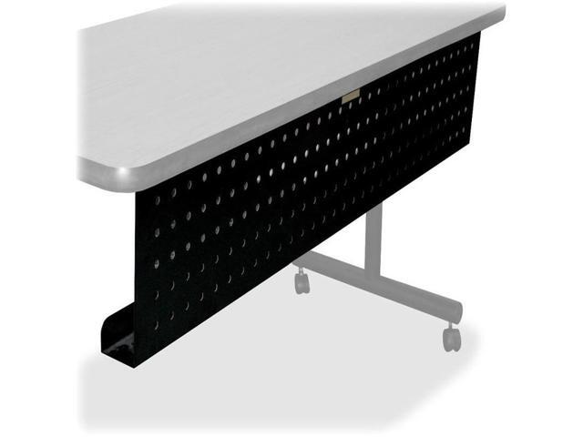 Lorell 60686 Rectangular Training Table Modesty Panel 66' Width x 3' Depth x 10' Height - Steel - Black