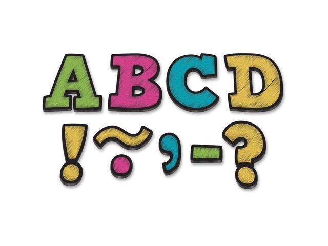 Teacher Created Resources 3' Bold Block Magnet Letters - Learning Theme/Subject - 55 (Letter) Shape - Magnetic - Durable