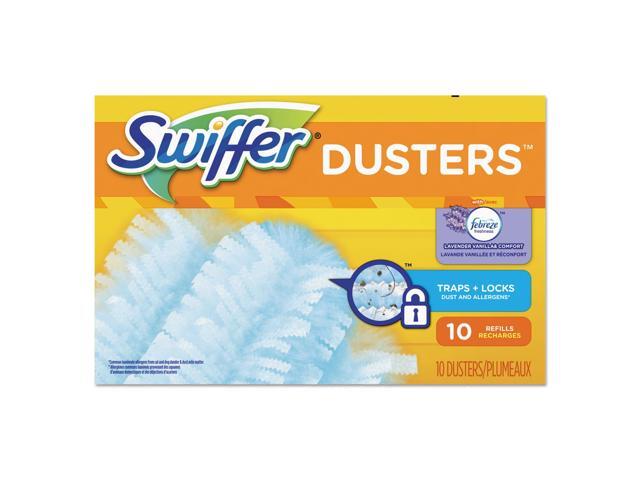 Swiffer Refill Dusters DustLock Fiber Light Blue Lavender Vanilla Scent 10/Bx