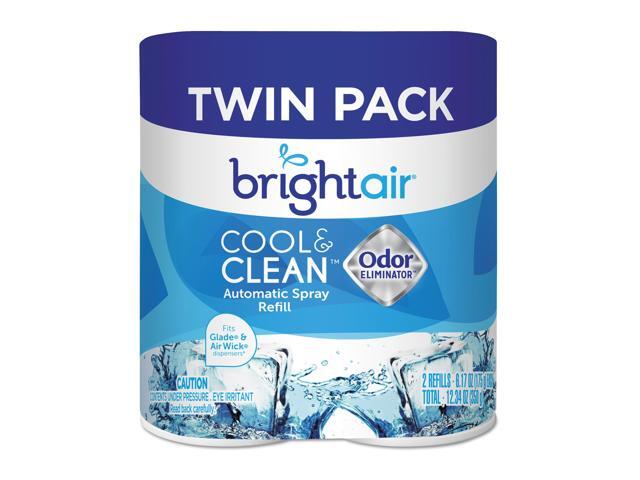 BRIGHT Air Automatic Spray Air Freshener Refill Cool & Clean 617 oz 2/Pack