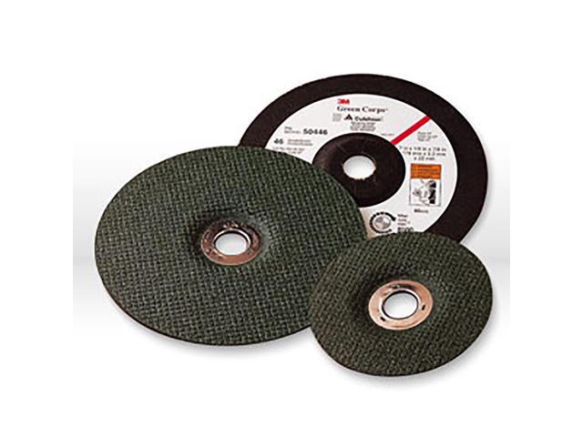 3M Green Corps Ceramic Depressed-Center Wheel - 36 Grit Very Coarse Grade - 4