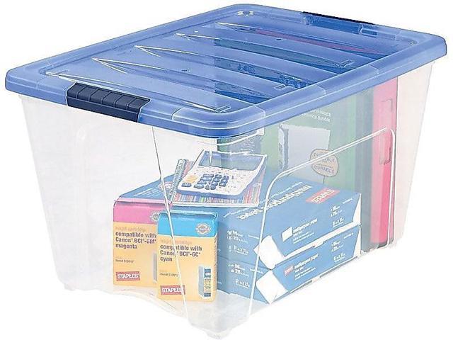 IRIS Stack & Pull 54 Qt. Latch Lid Storage Box Clear (100242)