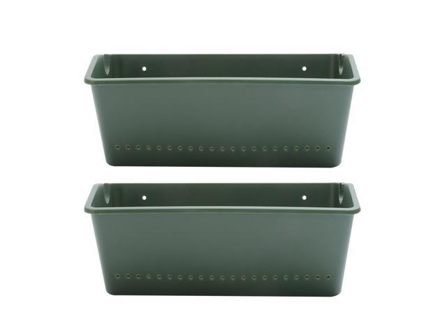 2PCS Outdoor Vertical Wall Planter Wall Pot Creative Wall Mount Living Background for Hall Balcony Garden Mall (Green)