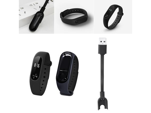 Charging Cable Cord Replacement USB Charger for Xiaomi Mi Band 3 Smart Wristband Bracelet Heart Rate Monitor Fitness (Black)