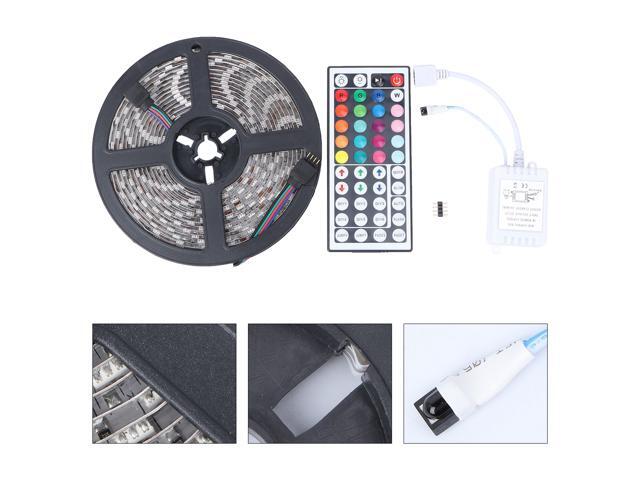 5 Meters Waterproof Flexible Color Changing RGB SMD5050 300 LEDs Light Strip Kit with 44 Key IR DC 12V 5A Power Supply