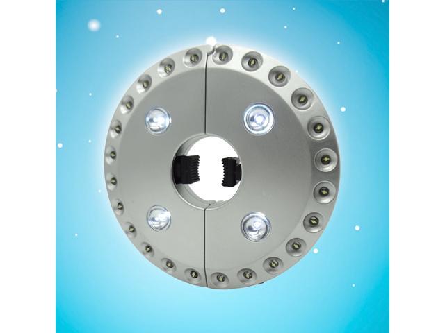 Patio Umbrella Light 28 LED Lights 3 Lighting Modes 100 Lumens Battery Operated Umbrella Pole Light for Camping Tents or Outdoor Use(Silver)