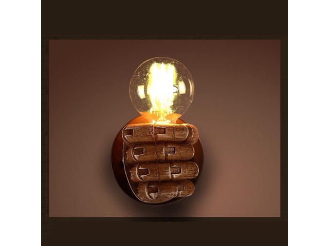 Retro Right Hand Fist Resin Wall Lamp Loft Industrial Wind Decoration Antique Wall Lamp E27 Screw Interface