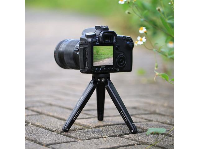 Puluz Tripod Lightweight Heavy Duty Aluminum Alloy Mini Tabletop Tripod for Nikon DSLR Cameras Projector Mobile Phones (Black)