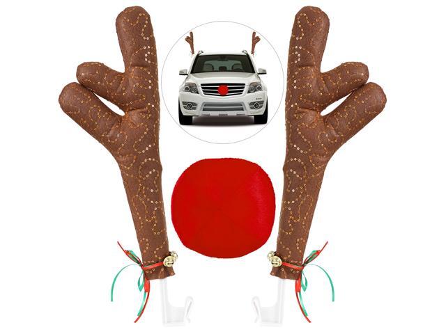 UNOMOR Reindeer Vehicle Costume Vehicle Car Decorations Reindeer Antler Costume Kit Christmas Accessories