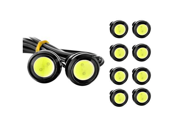 10Pcs 23mm Eagle Eye Lights Waterproof Dustproof LED Lights Car Reversing Light