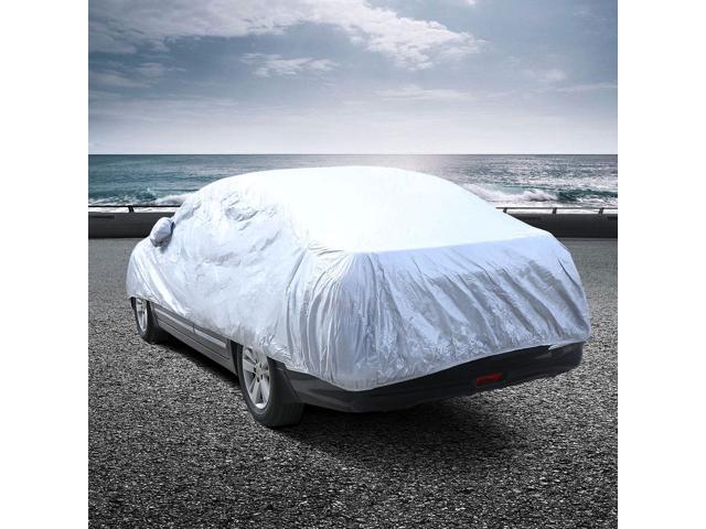 Universal Full Car Snow Ice Sun UV Rain Shade Cover Outdoor Protector Size S (Silver)