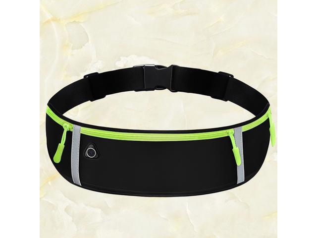 1PC 7 Inches Waterproof Sports Waist Pack Three Pockets Waist Bag Portable Fanny Pack Unisex Large Capacity Waist Bag for Sports Fitness (Black)