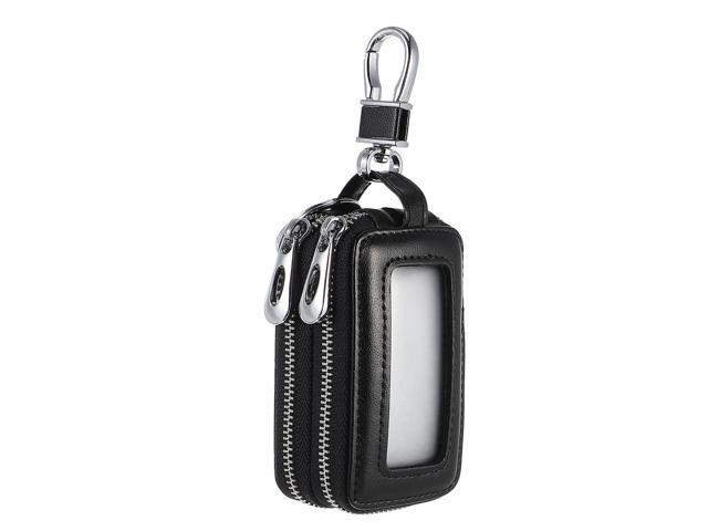 1PC Cattlehide Car Key Storage Bag Zipper Car Key Bag Waist Hanging Key Pouch
