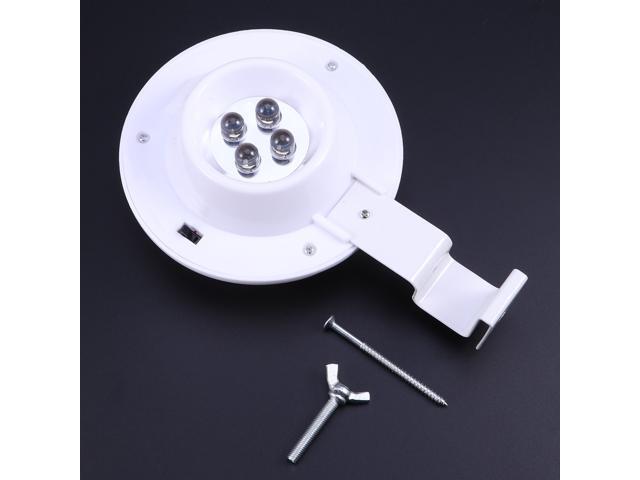 Pathway Light 4 LED Solar Powered Stairs Fence Garden Security Lamp Outdoor Waterproof Light without Battery (White)