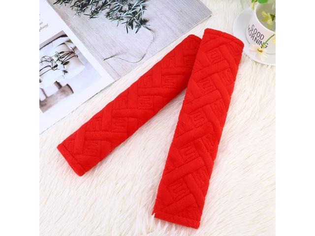1 Pair Auto Car Seat Belt Covers Seat Shoulder Pads Cushions Breathable Seat Belt Strap Covers for Decoration Protection (Black)