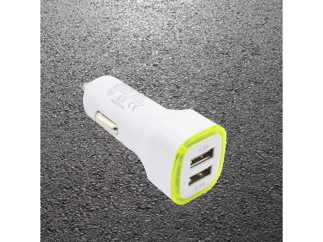Mini Square Car Charger Universal Auto Portable Intelligent Double Dual USB Car Charger Power Adapter (Red)