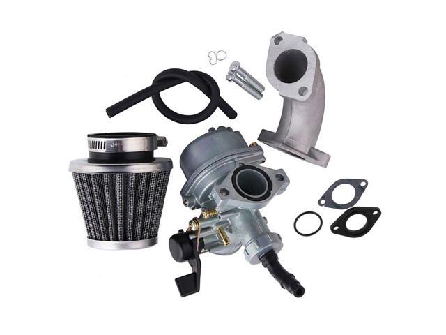 Replacement Motorcycle Set Carburetor Carb Supplies for 110cc 125cc ATV Dirt Bike (Silver)