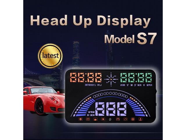 Head Up Display Car HUD Speedmeter Over Speed Reminder Fatigue Driving Warnning Windshield Project (Black)