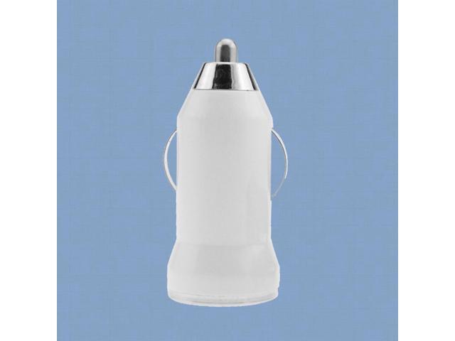 Bullet Head Single USB Car Charger Fast Charge for Mobile Phone Universal Power Charging Adapter (White)