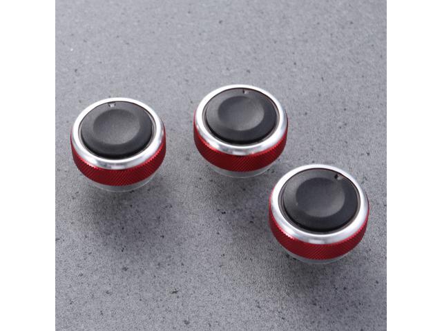 3Pcs Air Conditioning Control Switch AC Knob Fit for Focus 2 3 Mondeo Car (Silver)
