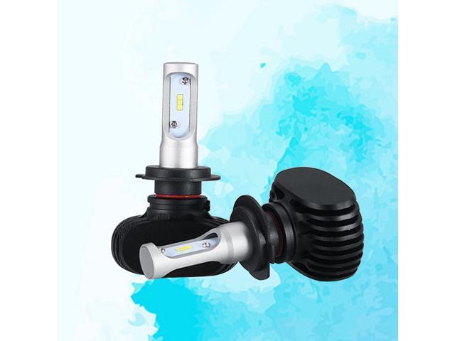 2pcs S1 LED Headlight Bulb 50W 9-32V 4000LM Waterproof High Beam Low Beam Integrated Headlamp Car Head Light(H7)