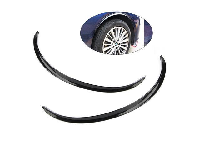 2pcs Universal Black Flexible Car Wheel Brow Car Truck Wheel Eyebrow Arch Trim Lips Flares Protector