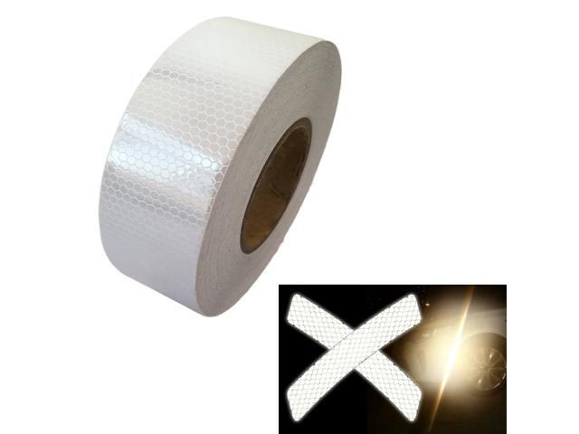 5cmx45m Lattice Reflective Warning Strip Car Sticker Truck Safety Marking Sticker Color Reflective Stickers for Cars(White)