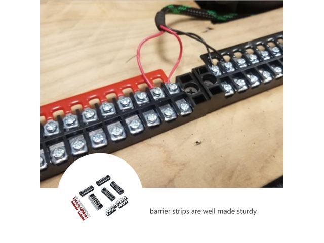 5 Sets 6 Positions Dual Row Screw Terminal Strip Blocks 6 Positions Terminals Barrier Strip