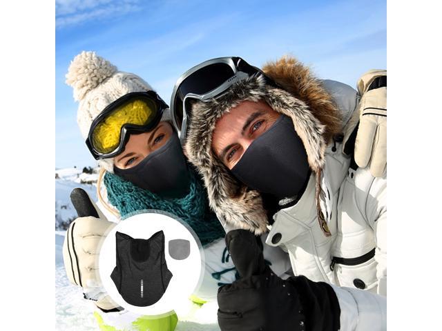 Warm Face Mask Winter Protection Face Cover Ear Warmer Protector (Black)