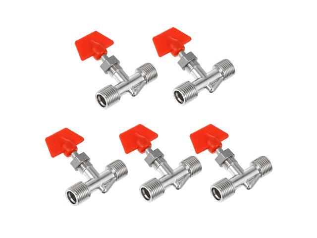 5pcs Air Compressor Tubing Pipe Hose Float Ball Valve 1/4 Inch Thread Valve