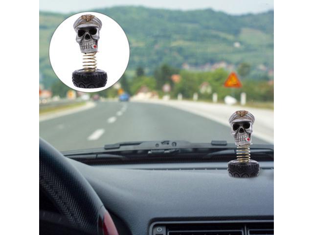 1Pc Creative Shaking Skull Head Desktop Ornament Car Interior Decoration