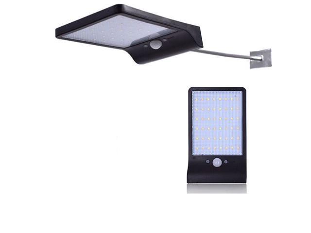 Solar Powered Street Light with Remote Control Waterproof Body Induction Super Bright 48 LED Outdoor Security Lighting for Streets Garden Yard