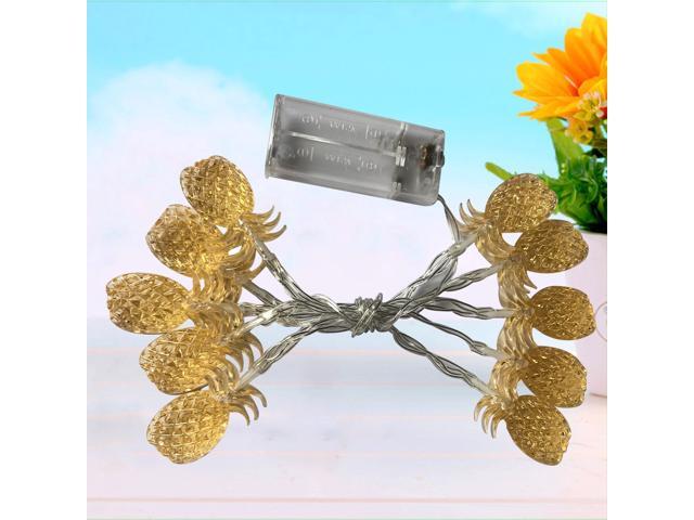 10pcs Flashing Solar LED Light Twinkling Light for Bedroom Indoor Outdoor Warm White(Pineapple Shape)