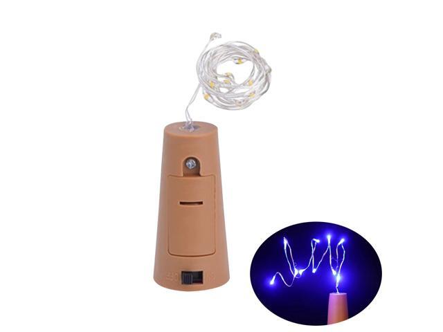 75cm 15 LEDs Wine Bottle Cork String Lights Waterproof Decorative Fairy Lights For Patio Party Christmas Wedding Decoration (White Light)