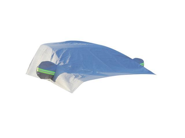 Windproof Waterproof Car Windshield Sun Shade Protector Snow Ice Cover with Rearview Mirror Protector for Passenger Car (Blue Random Color Rear