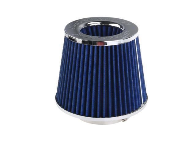 Car Air Filter Round Tapered Universal Cold Air Intake Kits Carbon Fiber (Black)