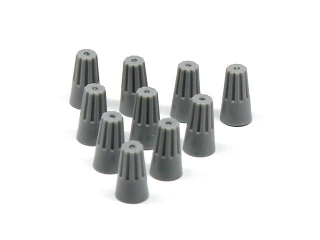 100 PCS Wire Connectors Cable Fast Clamps Terminal Block Quick Screw Joints Spiral Pressure Line Caps Closed End Terminal (Grey)