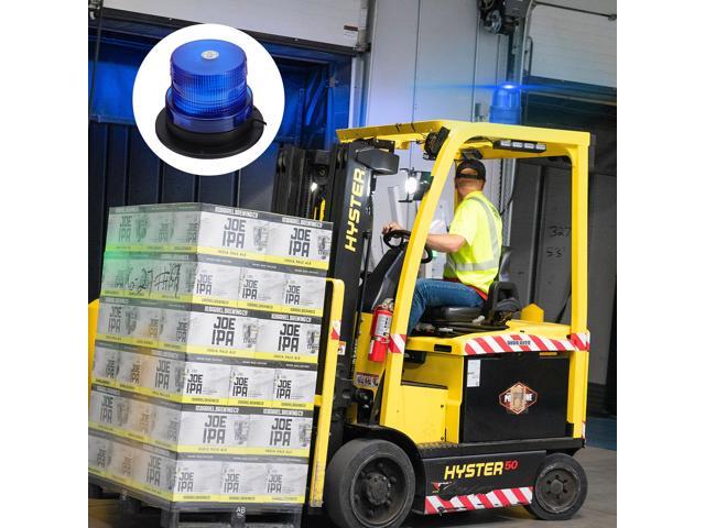 12-24V Traffic Warning Light LED Strobe light Magnetic Roof Safety Light Waterproof Signal Light for Vehicle Auto Forklift School Car (Yellow)